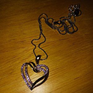 Silver Necklace with Heart Pendant